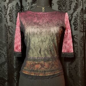 Vintage bebe graphic top y2k